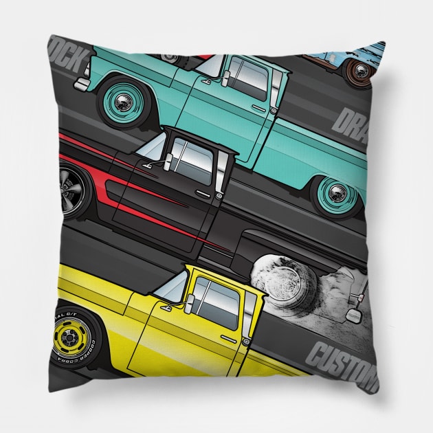 Truck stances Pillow by JRCustoms44