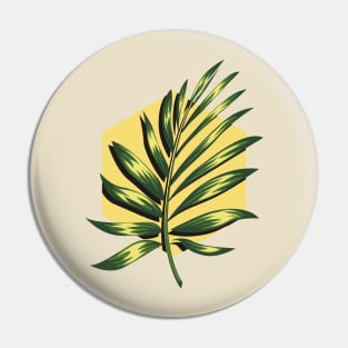 Green Palm Leaf Pin
