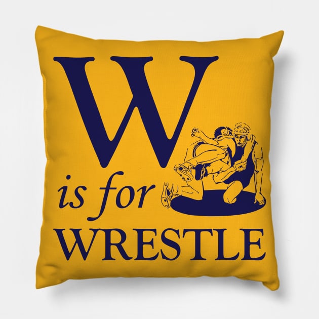 W is for Wrestle Pillow by JFCharles