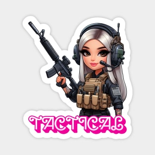 Girl Doll Tactical Magnet