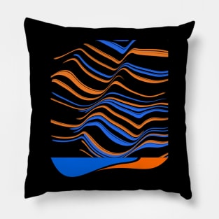 Orange and blue Pillow