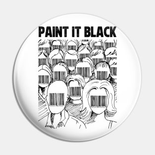 Barcode face Paint It Black Pin