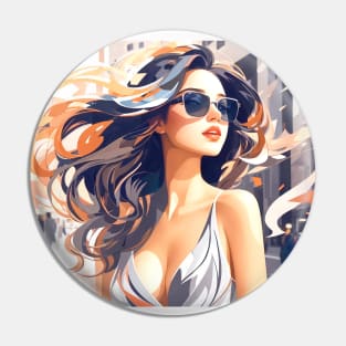 Girl Glamour and Fashion Pin