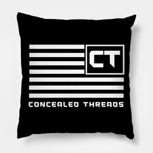 CT Branded Horizontal Flag White Pillow