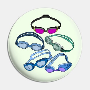 Cool Swimming Goggles Pin