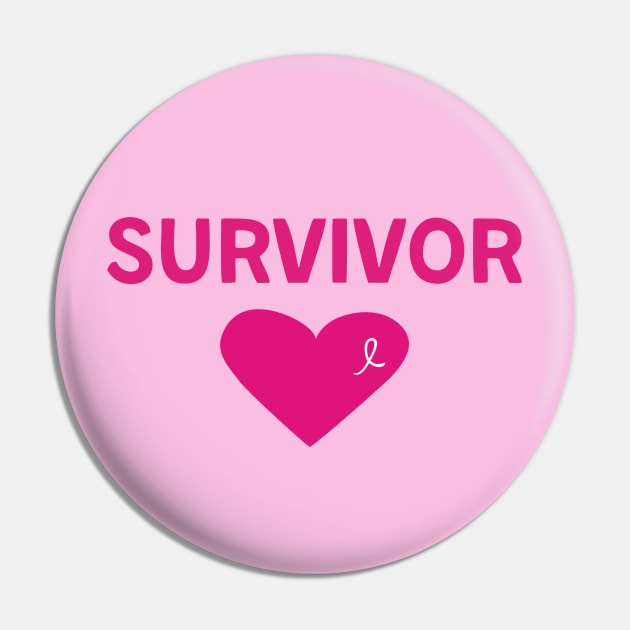 Breast Cancer Survivor Gift Pink Ribbon Awareness Gifts Pin by InnerMagic