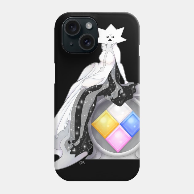 Deco White Diamond Phone Case by faeforge