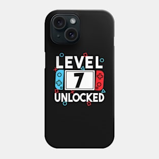 Level 7 Unlocked Gamer 7Th Birthday Video Game Boys Phone Case