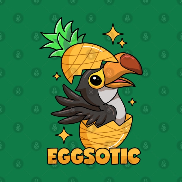 Exotic Pun Toucan Pineapple Egg Eggsotic by voidea