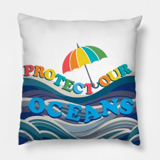 Protect our Oceans: Advocating Marine Conservation Pillow