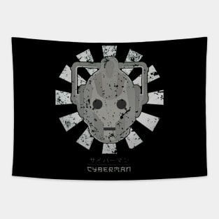 Cyberman Retro Japanese Dr Who Tapestry