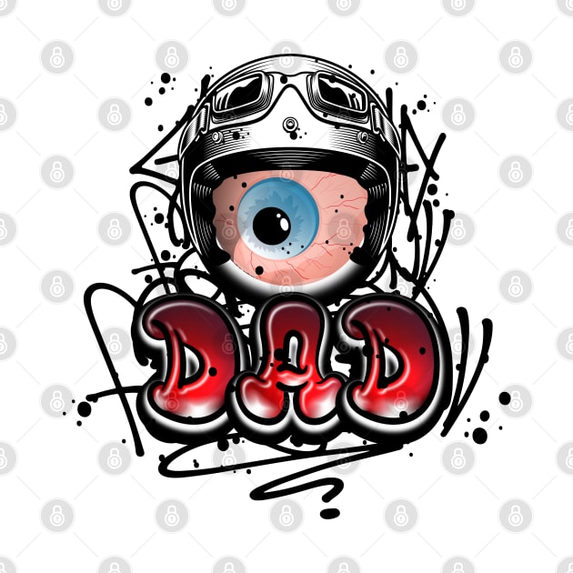 Dad Monster Eye Graffiti Style by Mister Graffiti