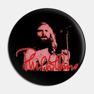 Phil Collins Singing Fan Art Red Pin