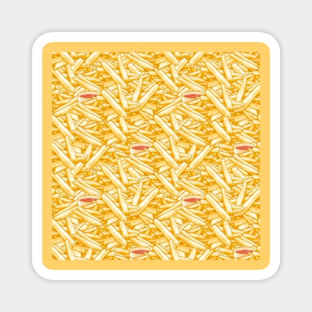 French fries Magnet by Phasuthorn Design