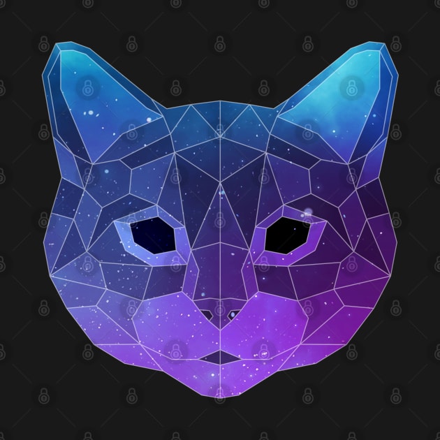 Galaxy Cat Geometric Animal by Jay Diloy