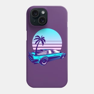 Futuristic Car Retro Sunset Synthwave Phone Case