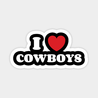 I Love Cowboys Magnet