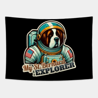 Astronaut St. Bernard Tapestry