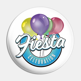 Fiesta Celebration retro blue logo Pin