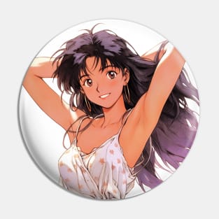 Misato Katsuragi Neon Genesis Evangelion Retro Style Pin