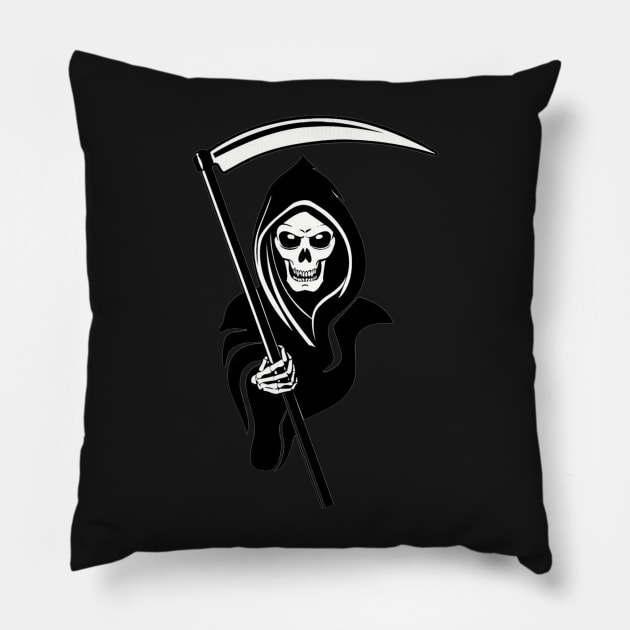 Grim Reaper Pillow by  The best hard hat stickers 