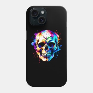 Colored Skull in Vibrant Style Phone Case