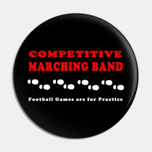 Competitive Marching Band Footprints White Text Pin
