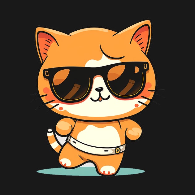 Cat wearing sunglasses by ramith-concept