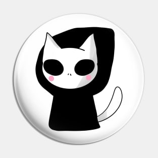 Cute Grim reaper cat and ghosts Pin