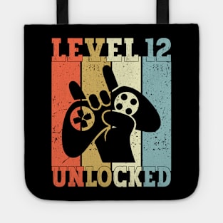 Level 12 Unlocked Video Gamer 12 Years Old 12th Birthday Level Unlocked Tote