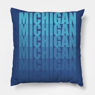 Michigan Gradient in Teal Pillow