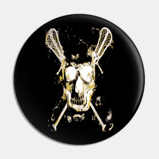 LAX Skull, Lacrosse, Sport, Skeleton Pin