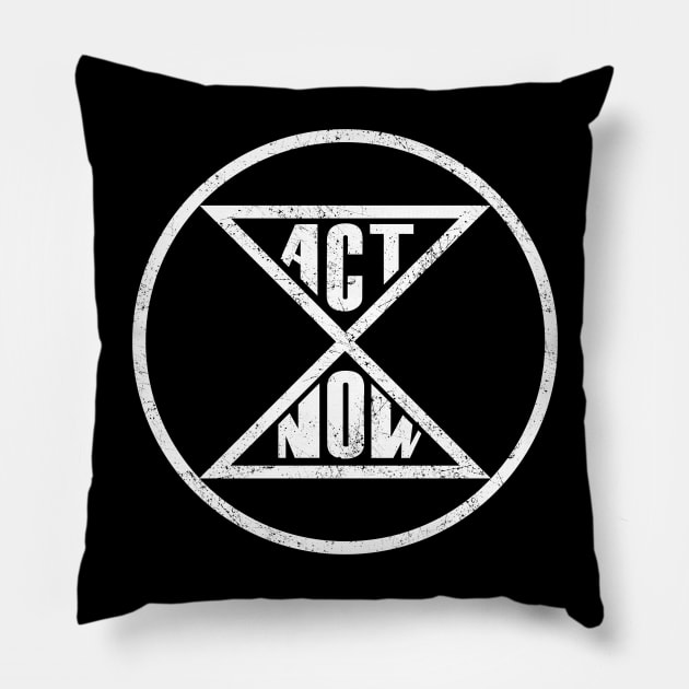 Extinction rebellion Pillow by PaletteDesigns