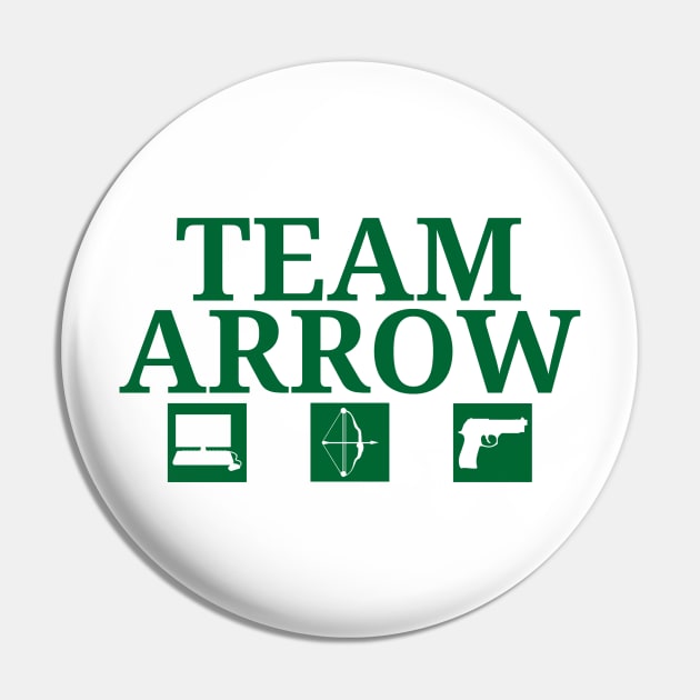 Team Arrow - Symbols w/ Text - Weapons Pin by FangirlFuel