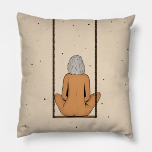 Girl on the swing Pillow