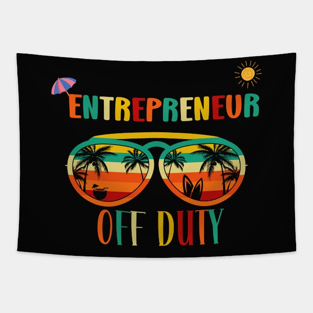 Entrepreneur off duty- Retro Vintage Sunglasses Beach vacation sun Tapestry by Perfect Spot