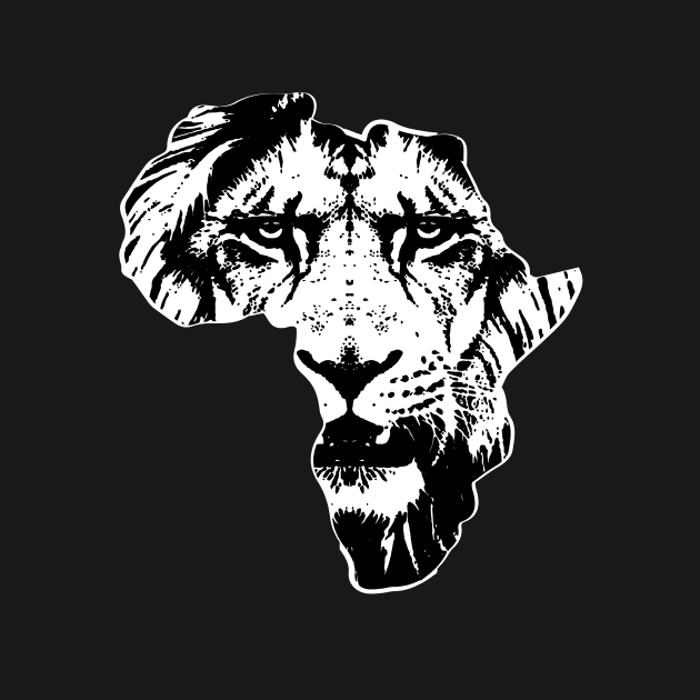 Retro Vintage Lion Face. Cool Zoo Animals Lovers Zoo Keeper Gift Black Live Matter African Pride by teemaniac