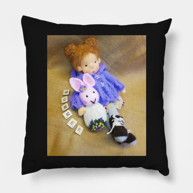 A Doll Called Summer - A knitninja creation Pillow by SolarCross