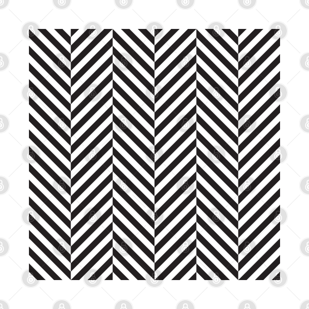 Black and white  illusive chevron pattern by kallyfactory