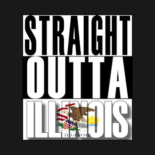 Straight Outta Illinois Flag T-Shirt