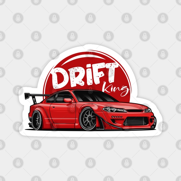 Silvia S15 Drift King (Red) Magnet by Jiooji Project