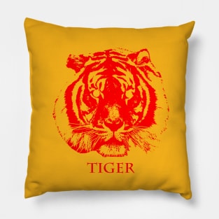 red tiger head Pillow