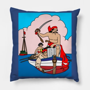 Pirate Pirate Ship Treasure Island Pillow