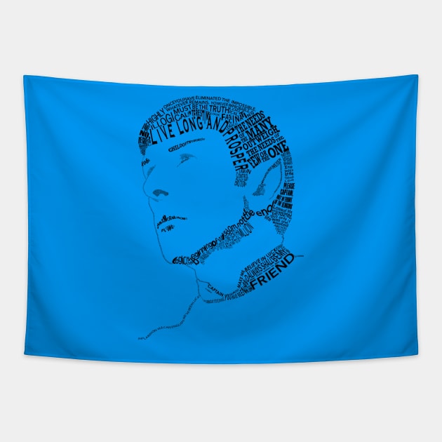 Spock Typographic Tapestry by cegauer352