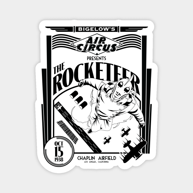 BIGELOW'S AIR CIRCUS ROCKETEER ADVERTISEMENT Magnet by Baggss