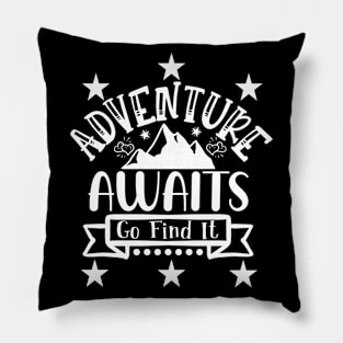 Cute Camping Hiking Adventure Design Pillow