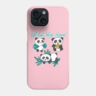 fitness, panda, girls who lift, fitness girl Phone Case