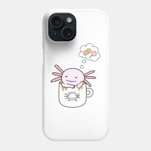 Axolotl in a Coffee Mug Cute Meme Funny Food Kawaii Art Phone Case