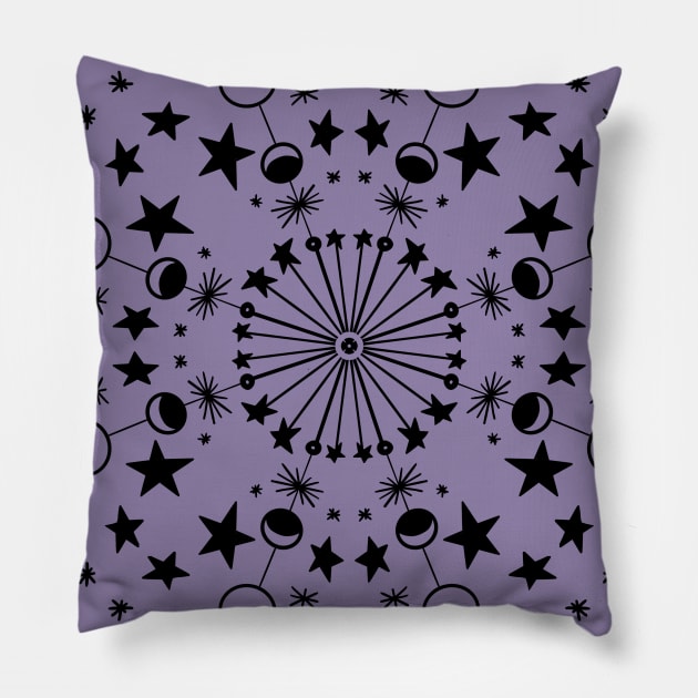 Moon Mandala Pillow by bubbsnugg