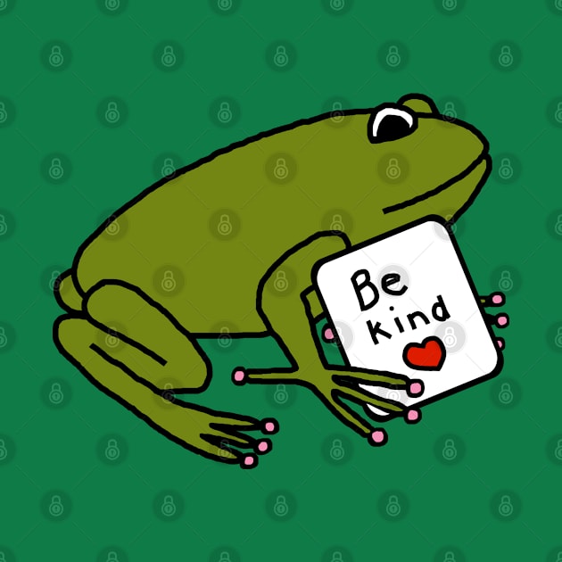 Green Frog Says Be Kind by ellenhenryart